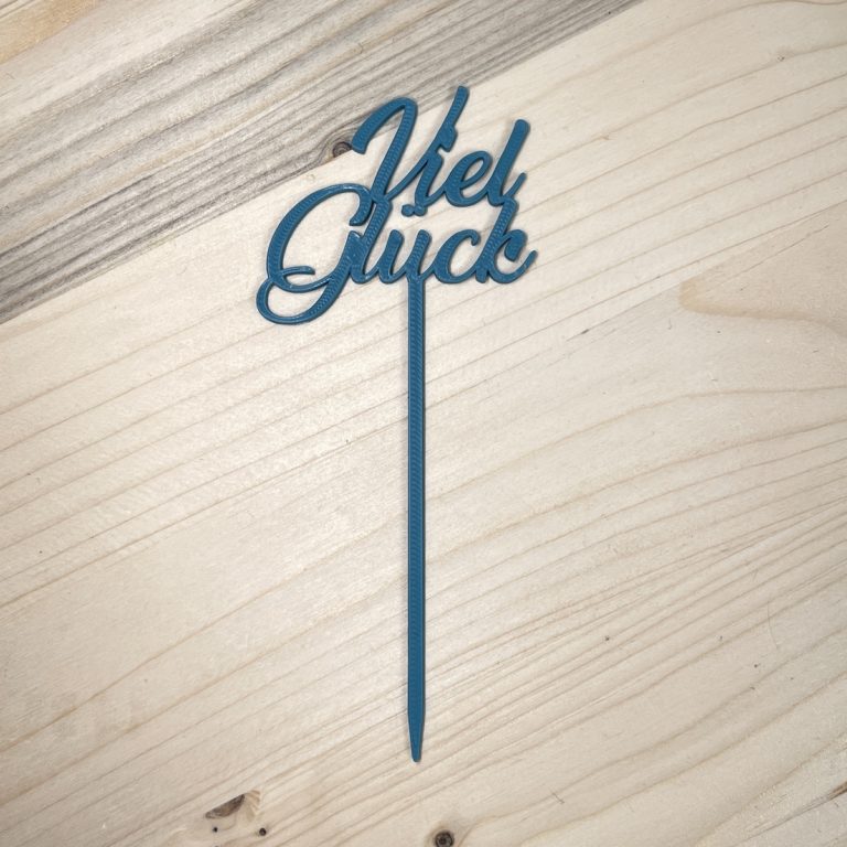 3D-Botschaft „Viel Glück“