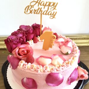 Kuchen Topper für Geburtstag personalisiert mit Name & Zahl