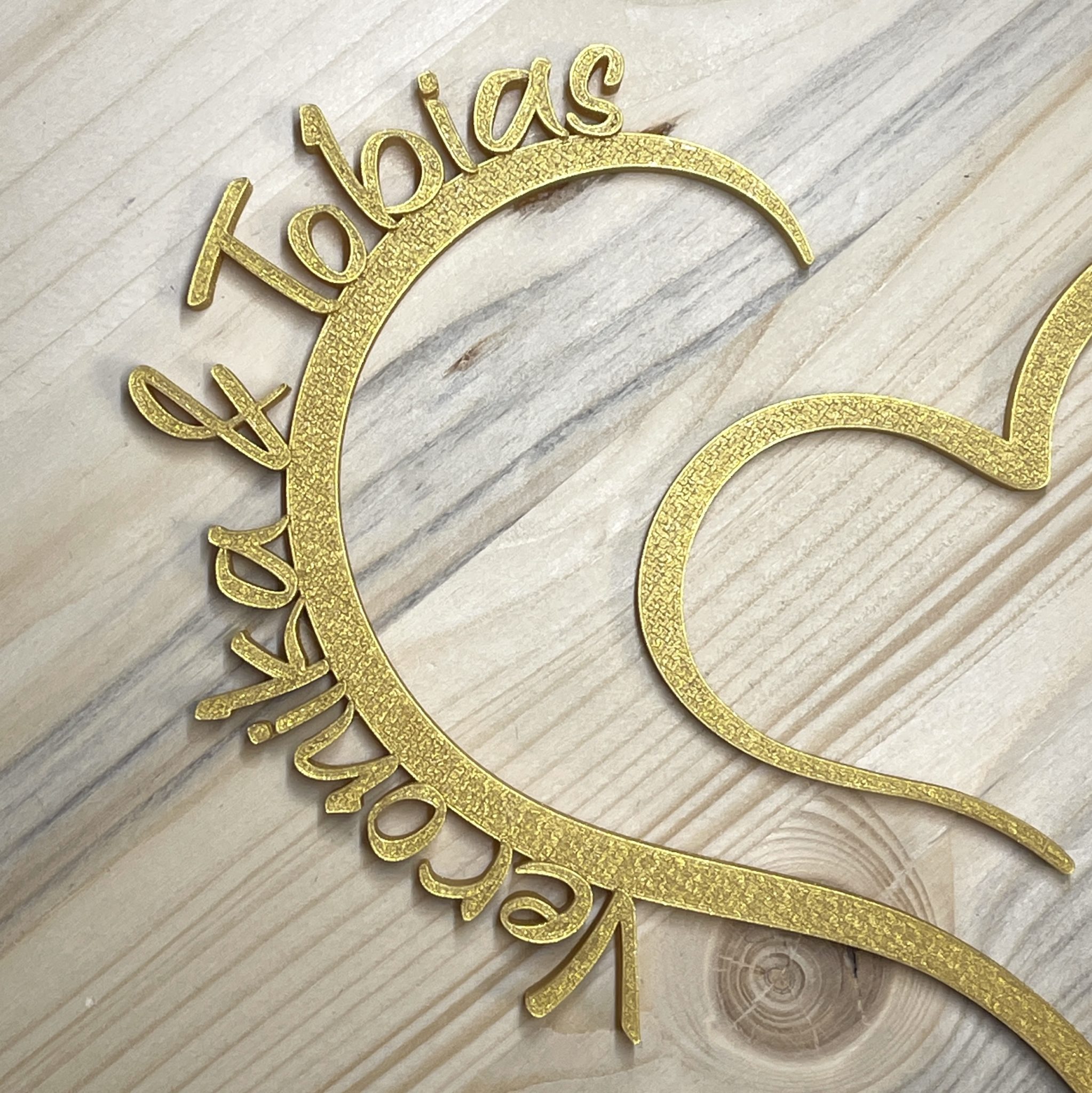Personalisierten Kuchen-Topper Aus Holz – Mit Name, Datum, Alter Für Hochzeit, Geburtstag, Baby-Shower