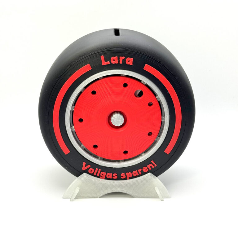 Formel 1 “Slick" Reifen Spardose – personalisierbar