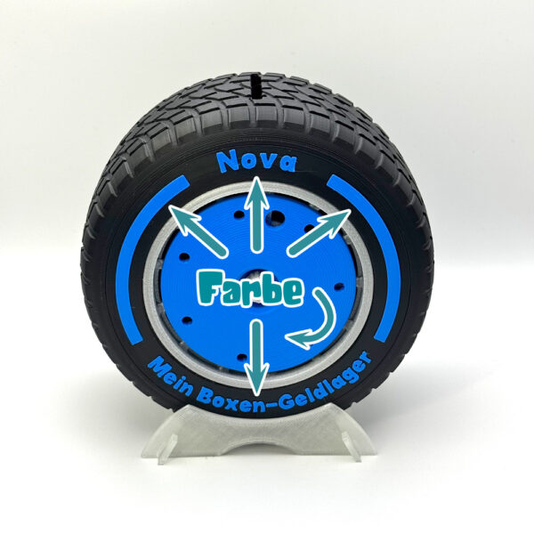Formel 1 "Wet" Reifen Spardose - personalisierbar – Bild 7