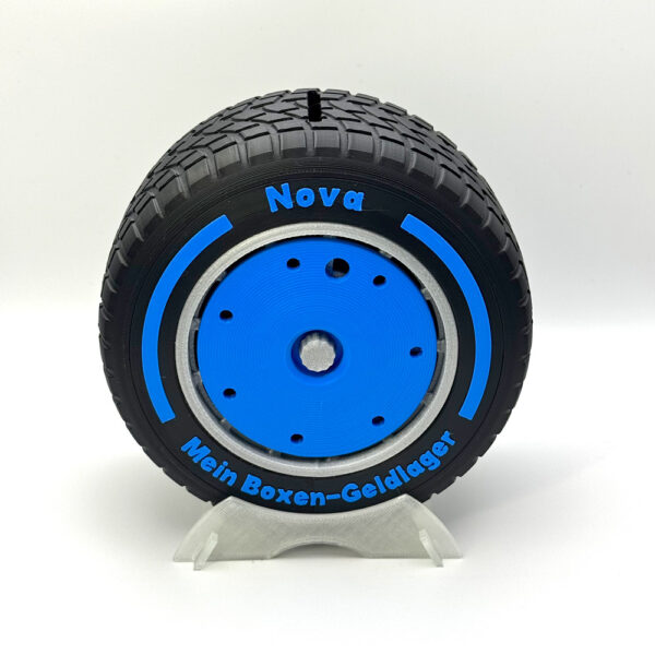 Formel 1 "Wet" Reifen Spardose - personalisierbar – Bild 4