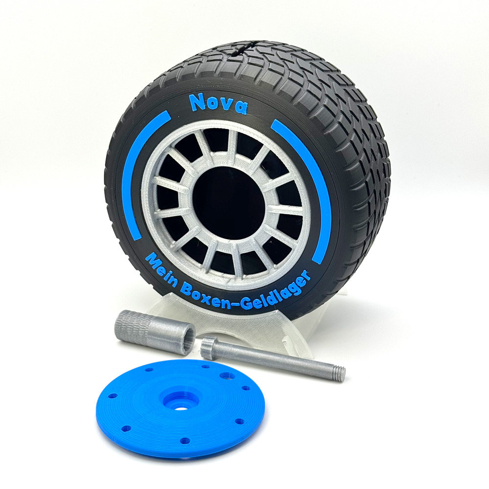 Formel 1 “Wet” Reifen Spardose – personalisierbar