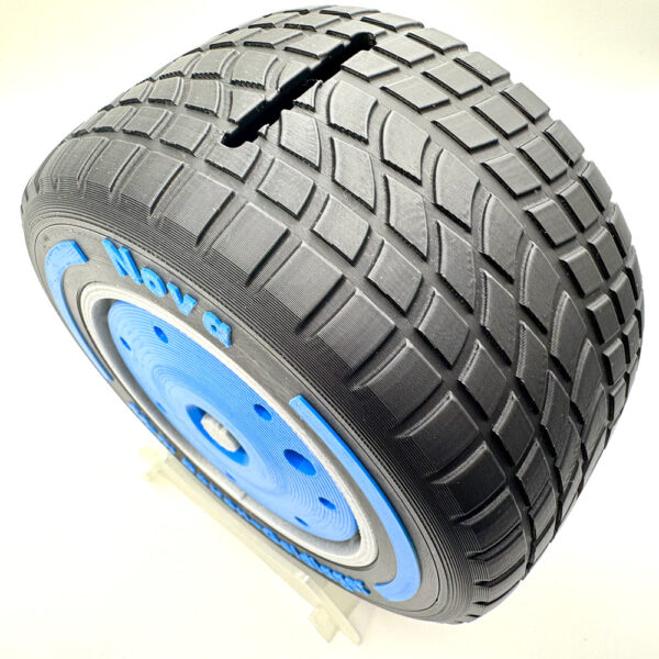 Formel 1 "Wet" Reifen Spardose - personalisierbar – Bild 3