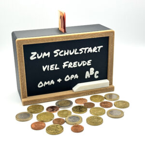 Kreidetafel Spardose - Text & Farbe personalisierbar