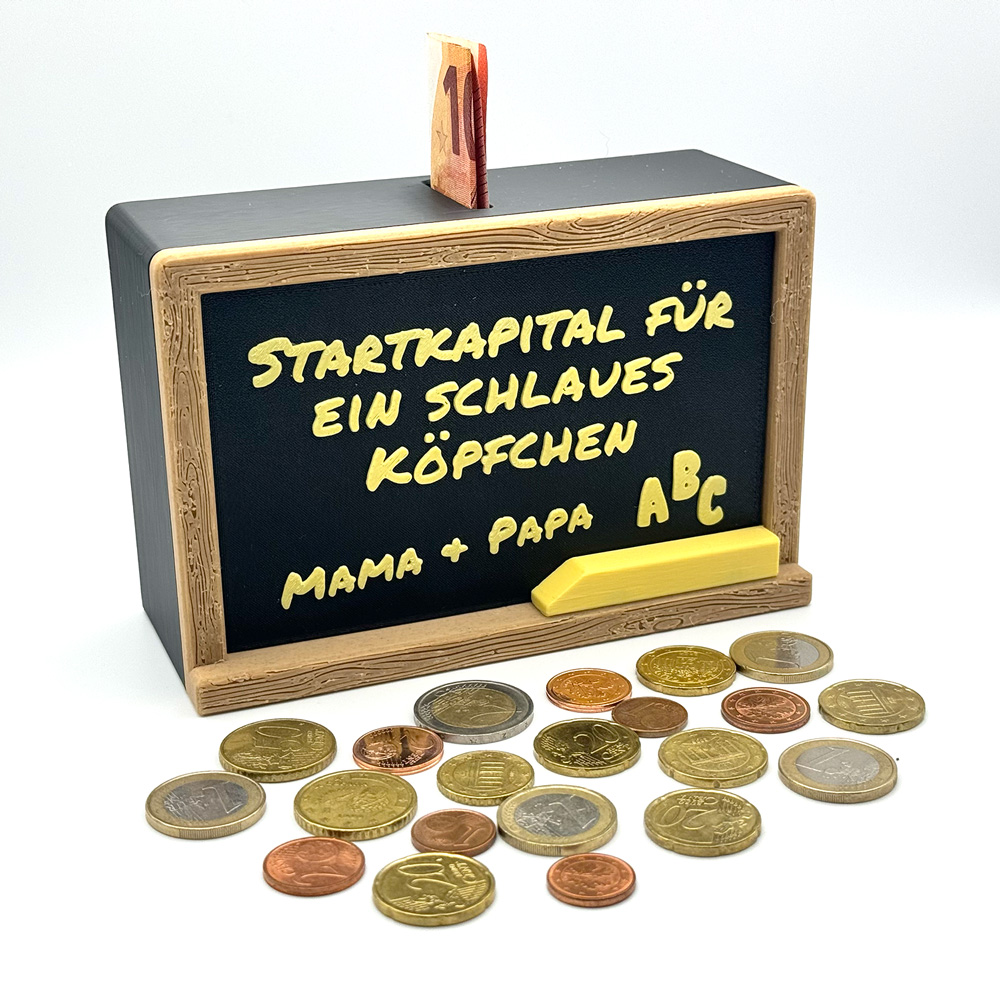 Kreidetafel Spardose - Text & Farbe personalisierbar – Bild 7