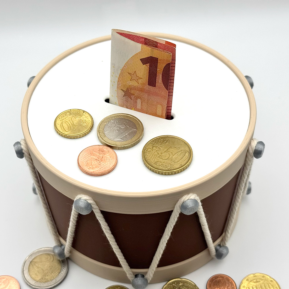 Trommel Spardose - personalisierbar mit Farbe – Bild 3