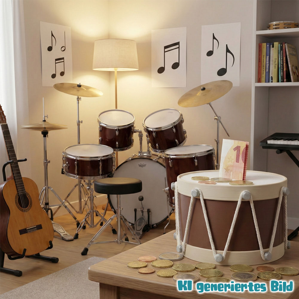 Trommel Spardose – personalisierbar mit Farbe